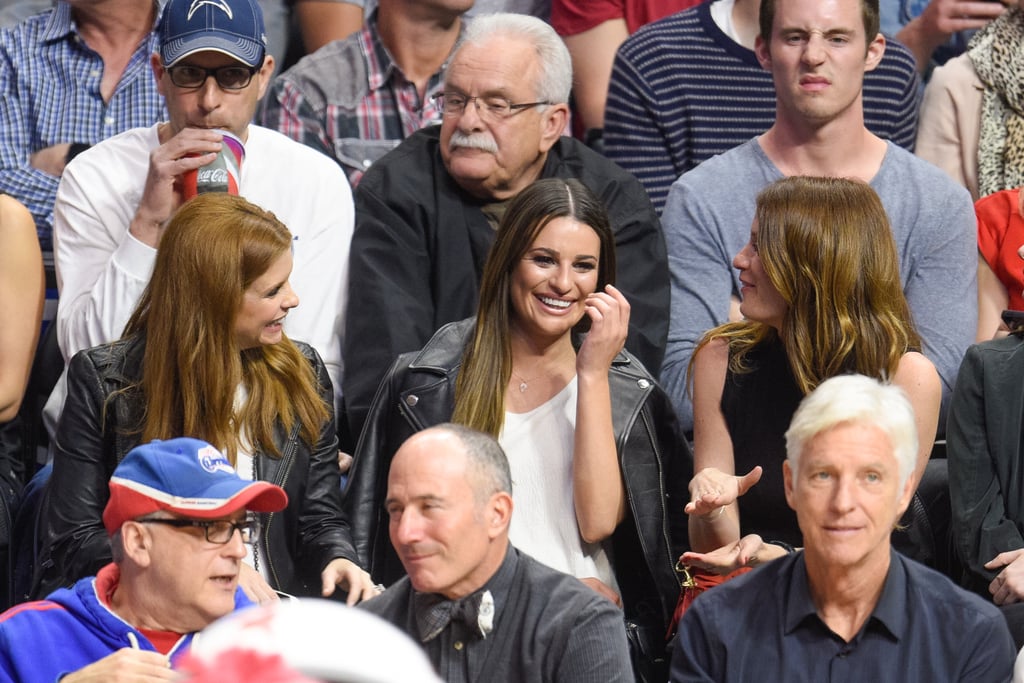 Lea Michele at Clippers Game February 2016