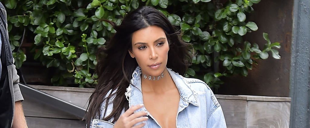 Kim Kardashian Wears See-Through Boots