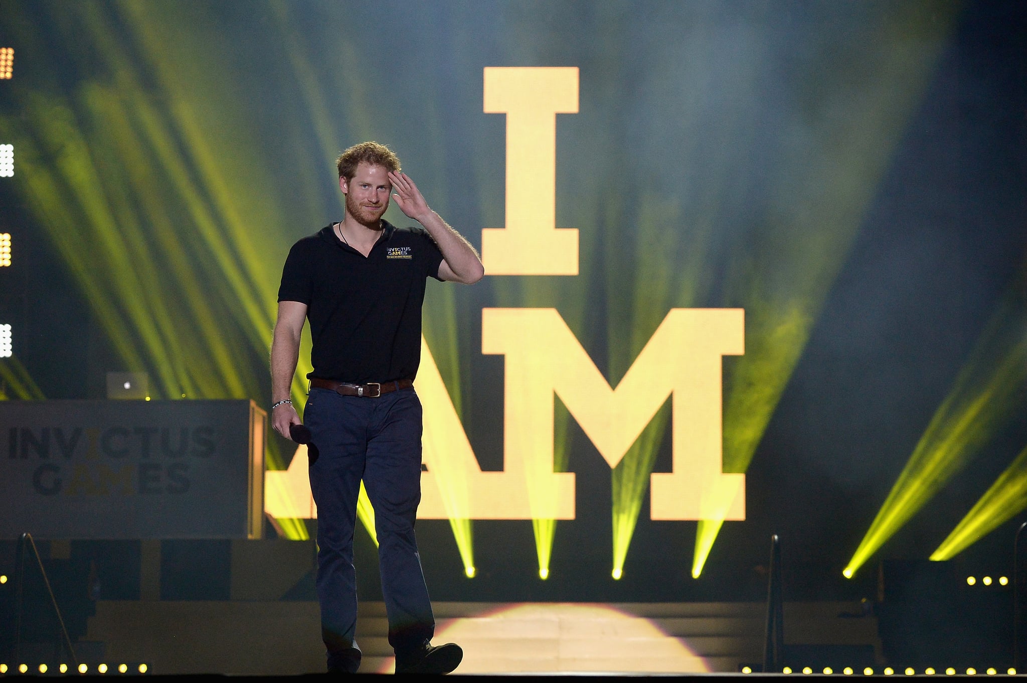 LAKE BUENA VISTA, FL - MAY 12:  Prince Harry closing remarks during the Invictus Games Orlando 2016 - Closing Ceremony at ESPN Wide World of Sports Complex on May 12, 2016 in Lake Buena Vista, Florida.  (Photo by Gustavo Caballero/Getty Images for Invictus Games)