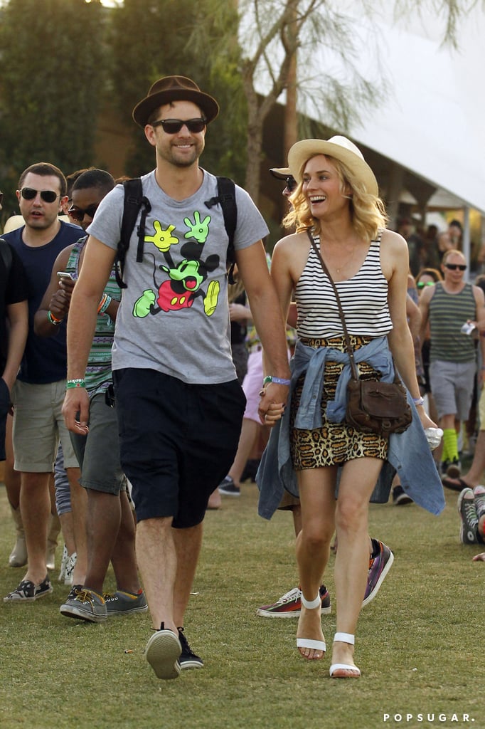 Joshua Jackson wore a Disney shirt, and Diane Kruger donned a leopard-print skirt.