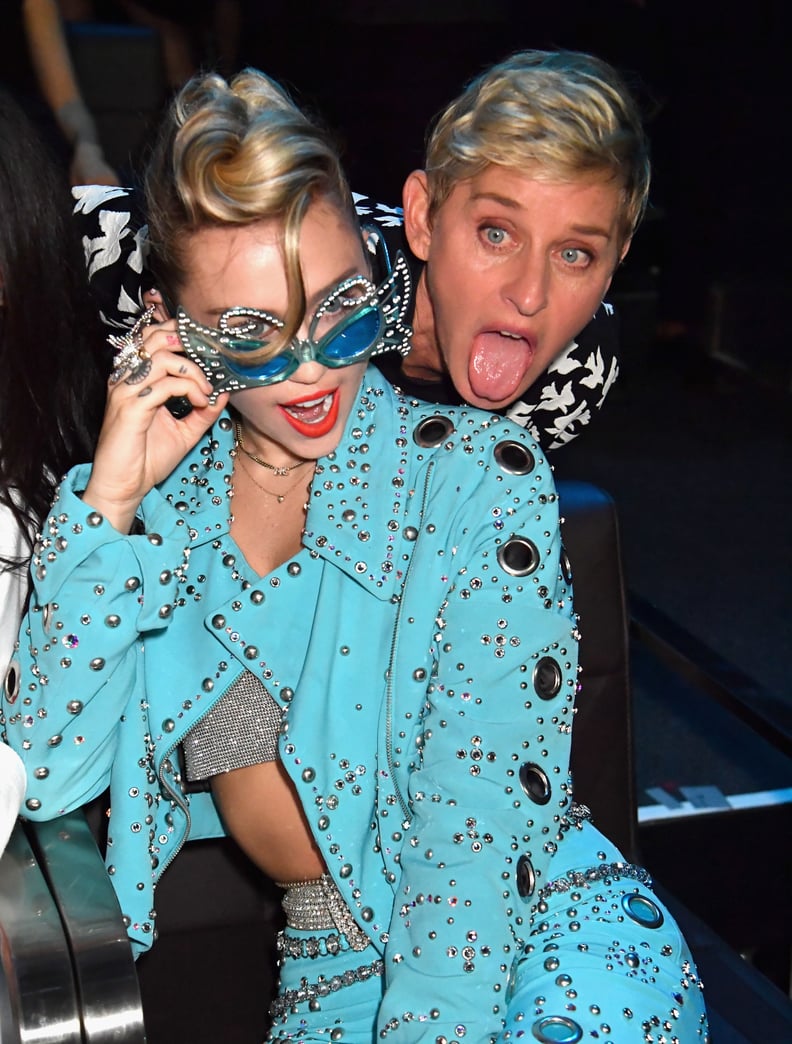 Miley Cyrus and Ellen DeGeneres