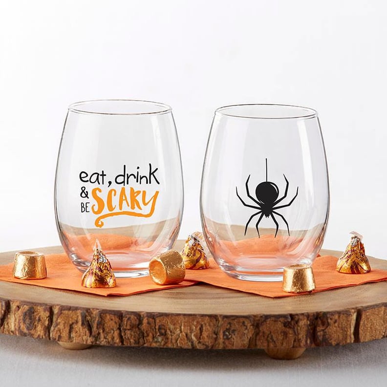 Halloween Stemless Wine Glass Set