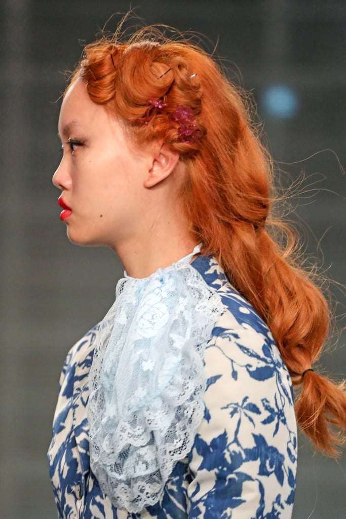 Half-Up Pin Curls at Yuhan Wang Spring 2022