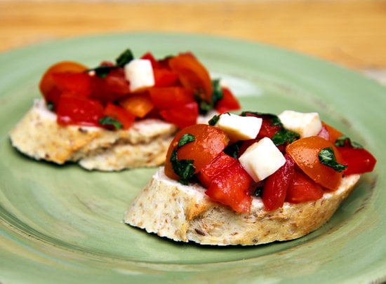 Roma, Red Pepper, and Sun Gold Bruschetta