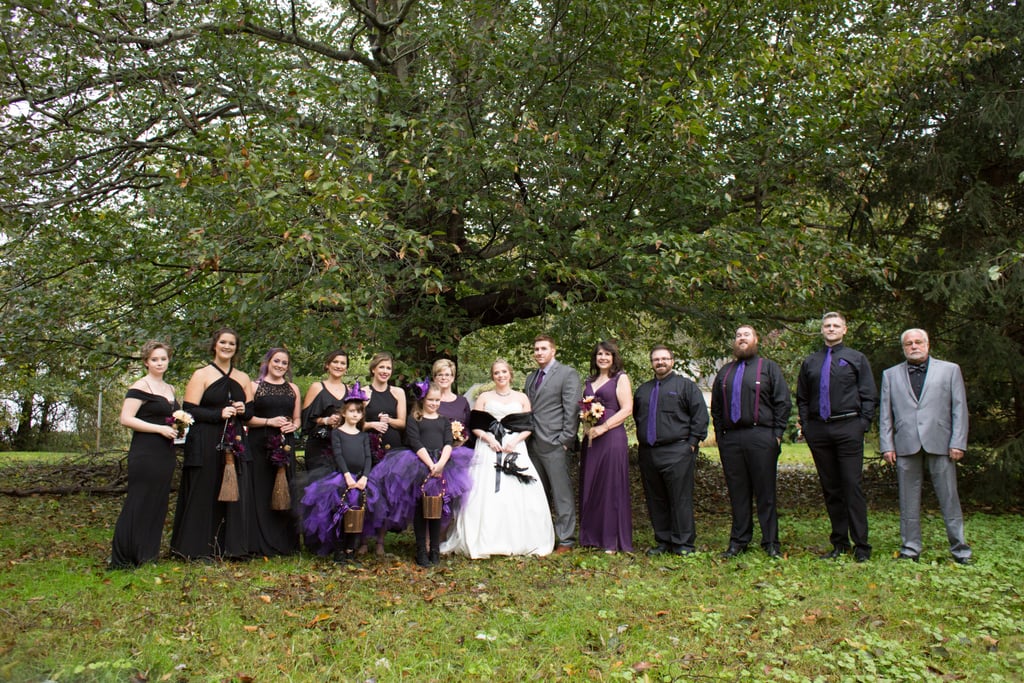 This Backyard Wedding Had Charming Rustic Halloween Decor