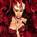 See Cardi B's Red Feathered Dress at Paris Fashion Week 2021