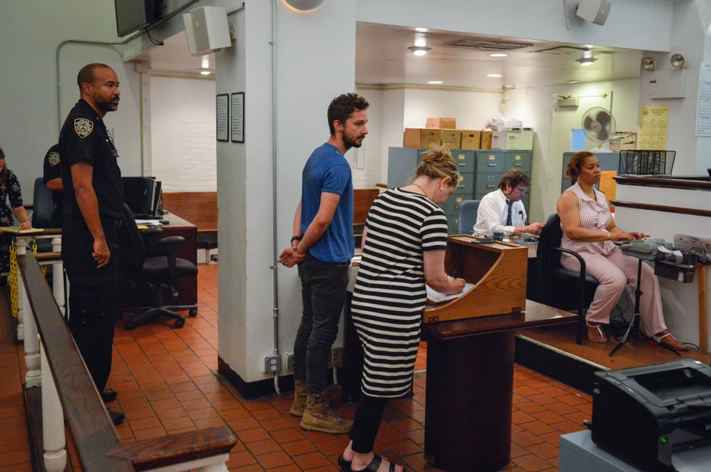 Shia was arraigned in court following his arrest in NYC.