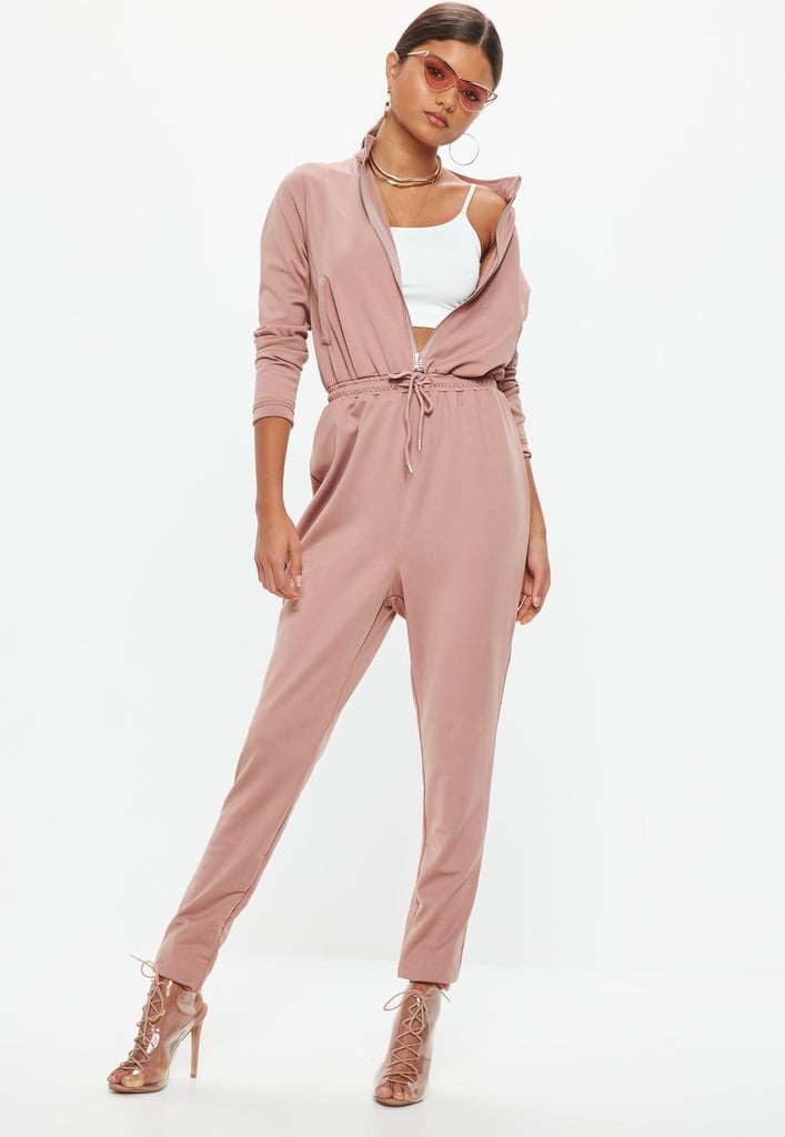 missguided pink jumpsuit