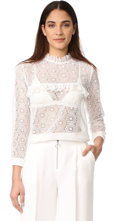 Anine Bing Crochet Sweatshirt