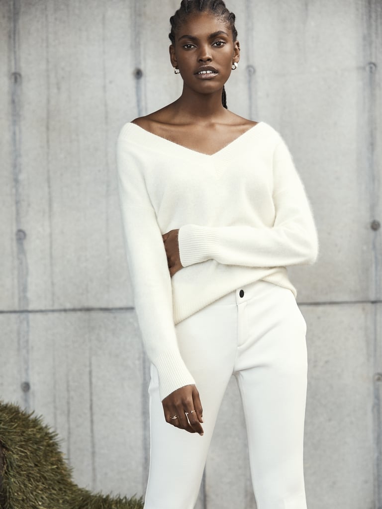 Brushed Cashmere V-Neck Sweater