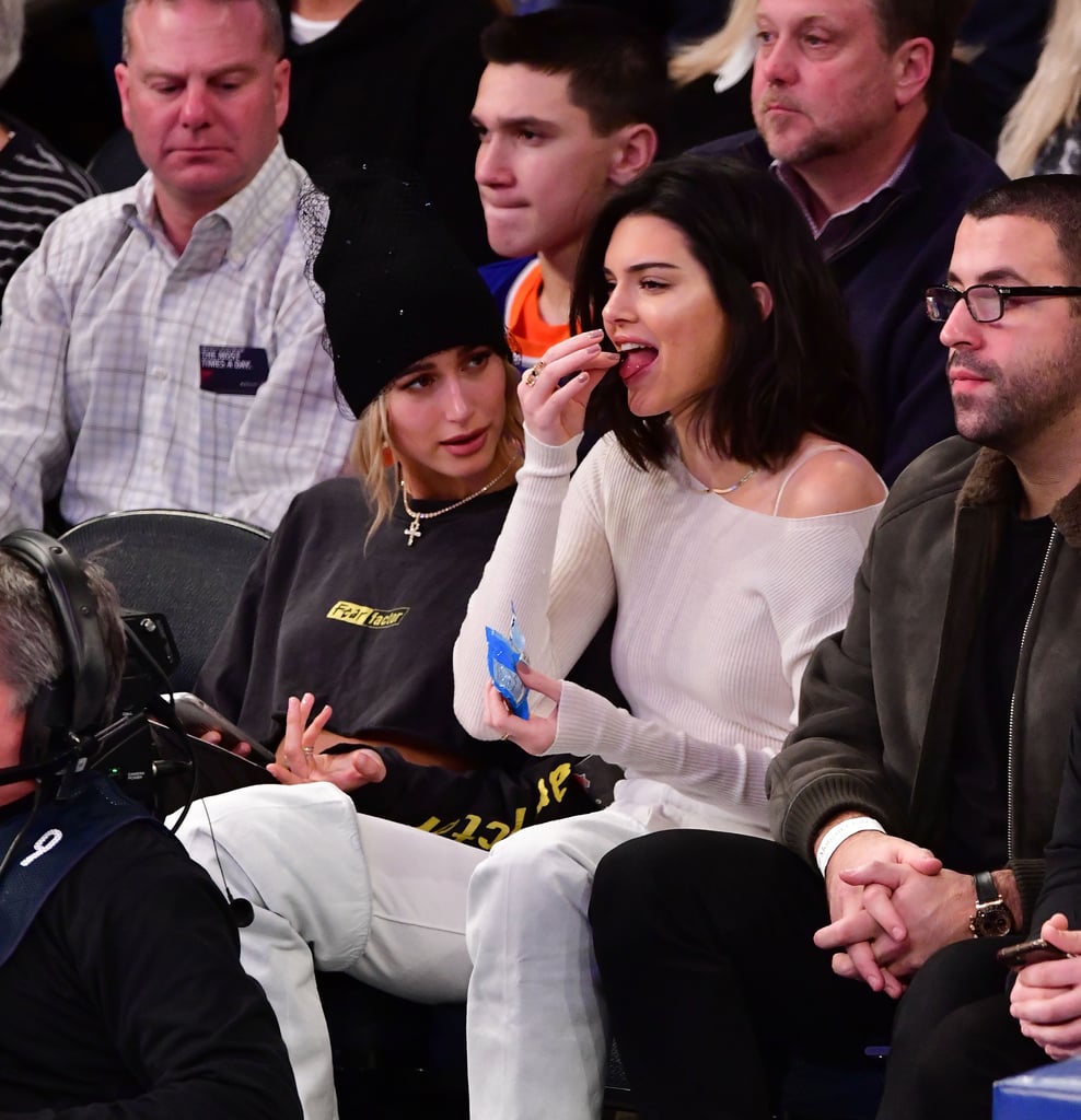 Kendall Jenner White Thigh High Boots