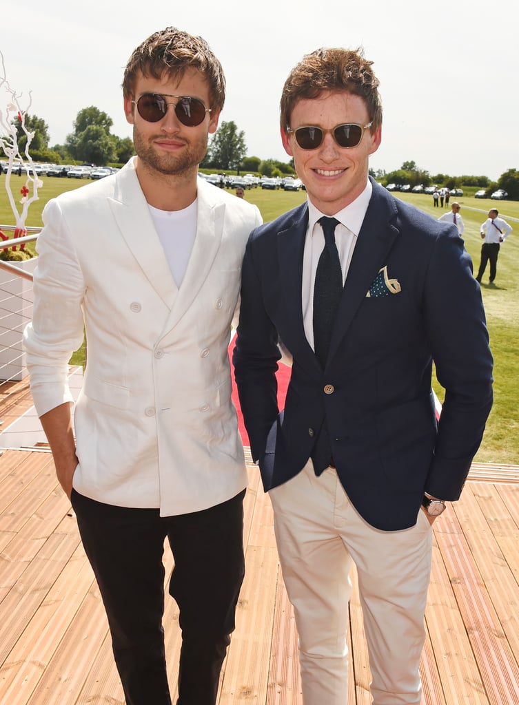 Douglas Booth and Eddie Redmayne sported shades at the Audi Polo Challenge in 2015.