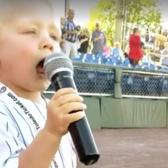 3-Year-Old Sings National Anthem at Auburn Doubledays Game