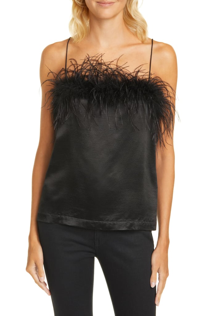 Veronica Beard Davis Feather Trim Cami