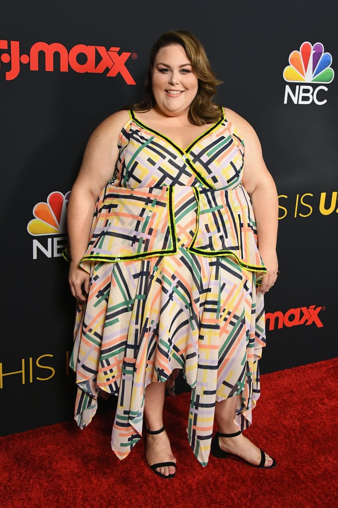 Chrissy's Eloquii Dress Was Customized With a Neon and Black Sequin Trim