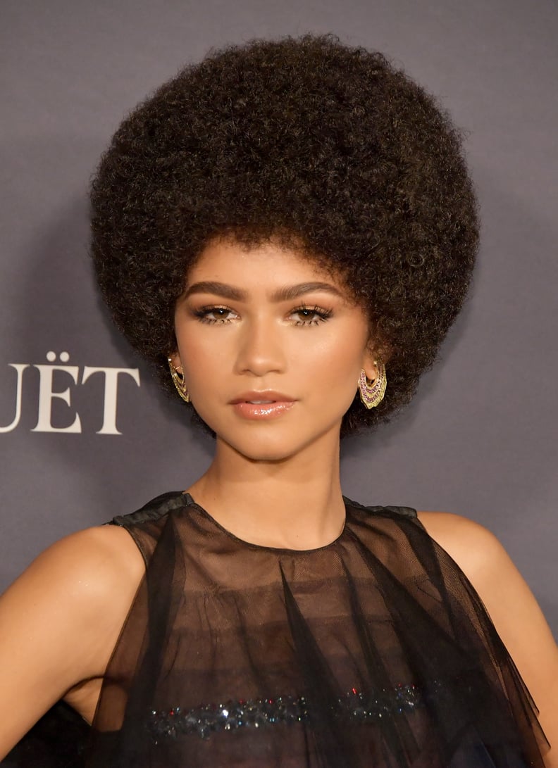 Zendaya's Rounded Afro at the InStyle Awards in 2017