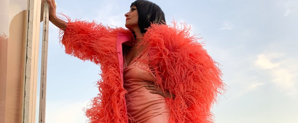 Tracee Ellis Ross Wearing Marc Jacobs Feather Coat