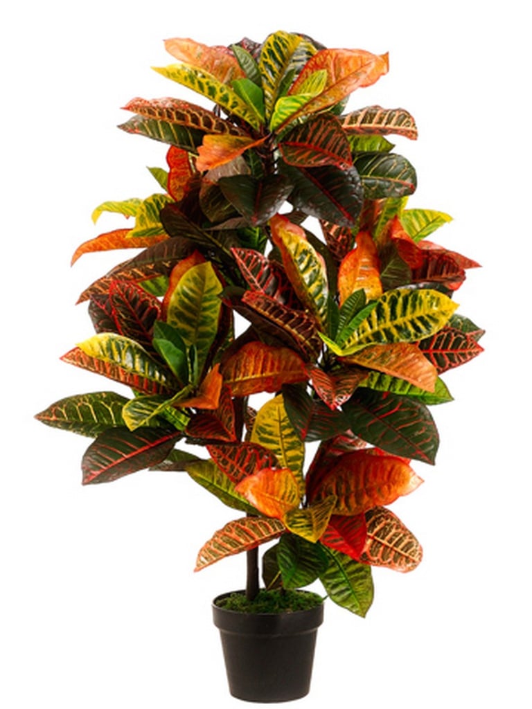 Artificial Croton Palm Tree