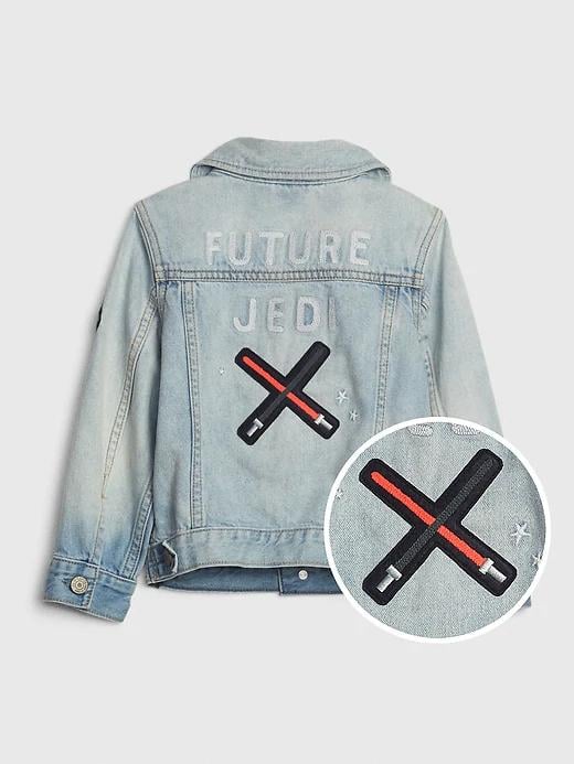 This Star Wars™ Icon Denim Jacket ($58) is the perfect gift for the baby of diehard Jedi fans.