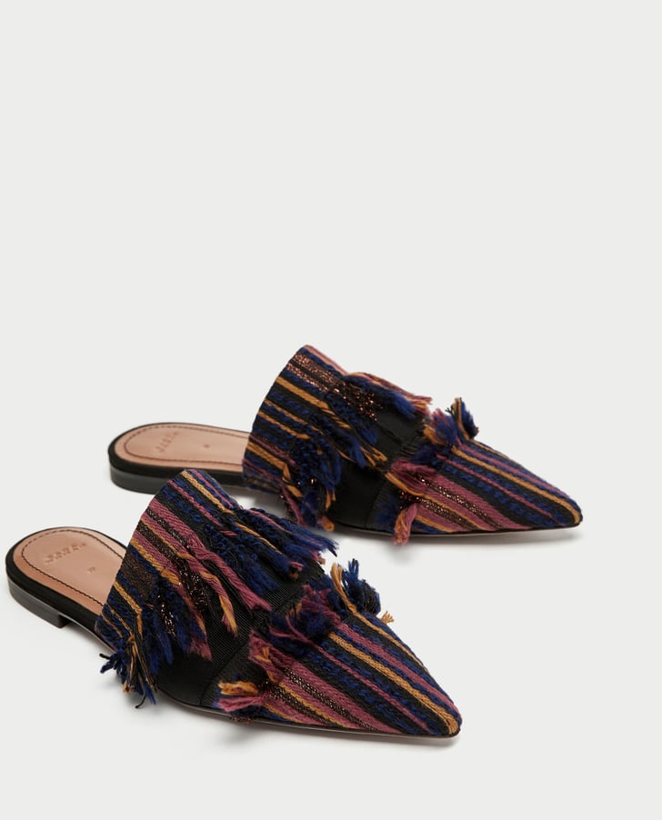 quilted flat mules zara
