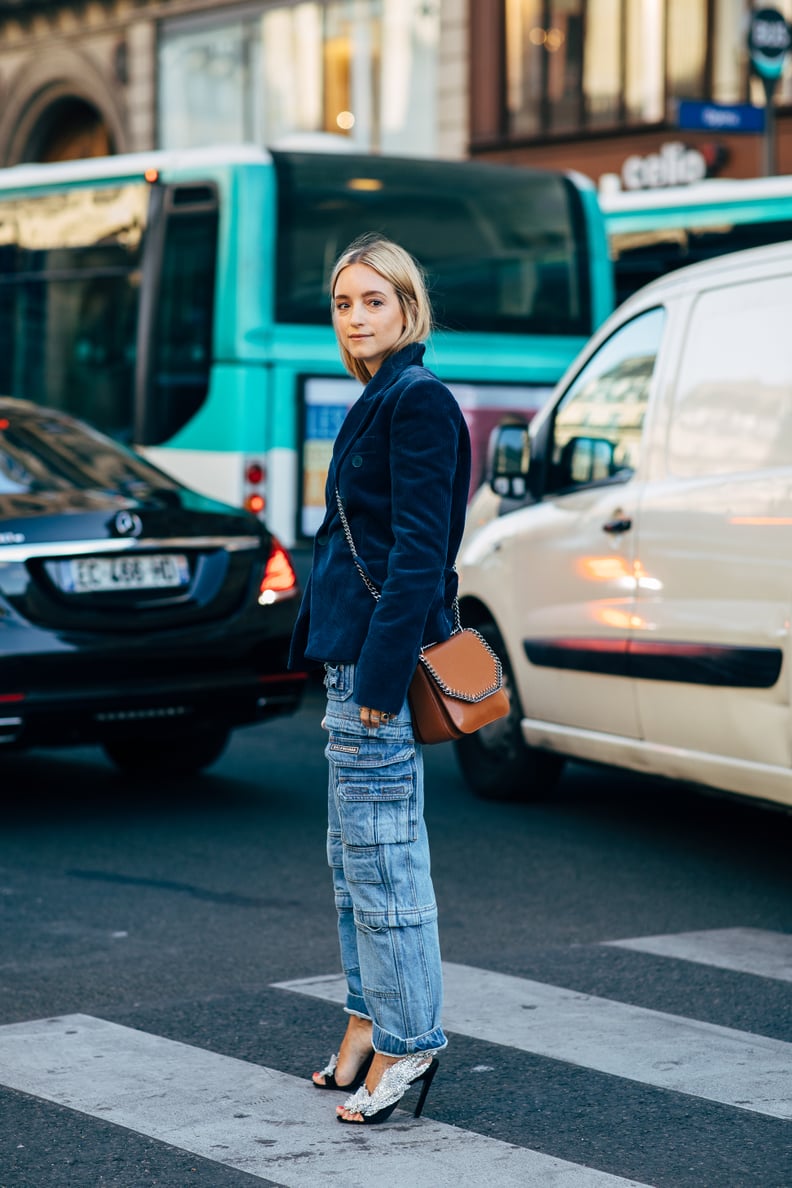 Go For Cargos With Dramatic Embellished Sandals to Pull Off a Proper Street Style Look