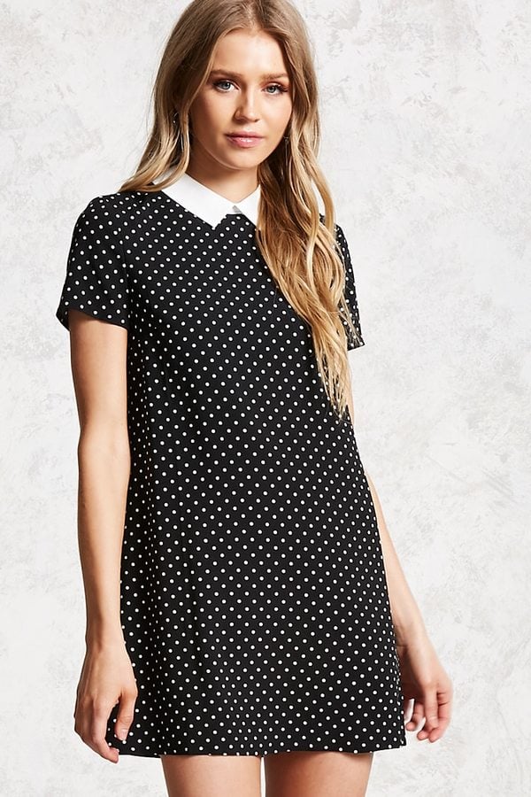 forever 21 black polka dot dress