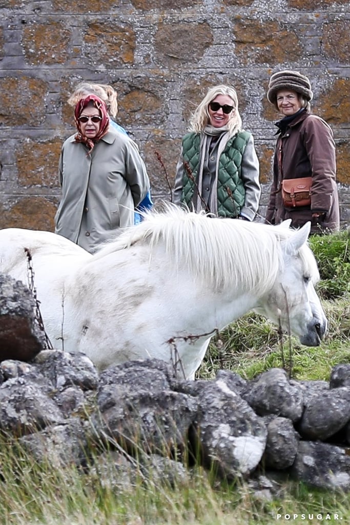 Queen Elizabeth II Feeding Her Horses in Scotland 2018