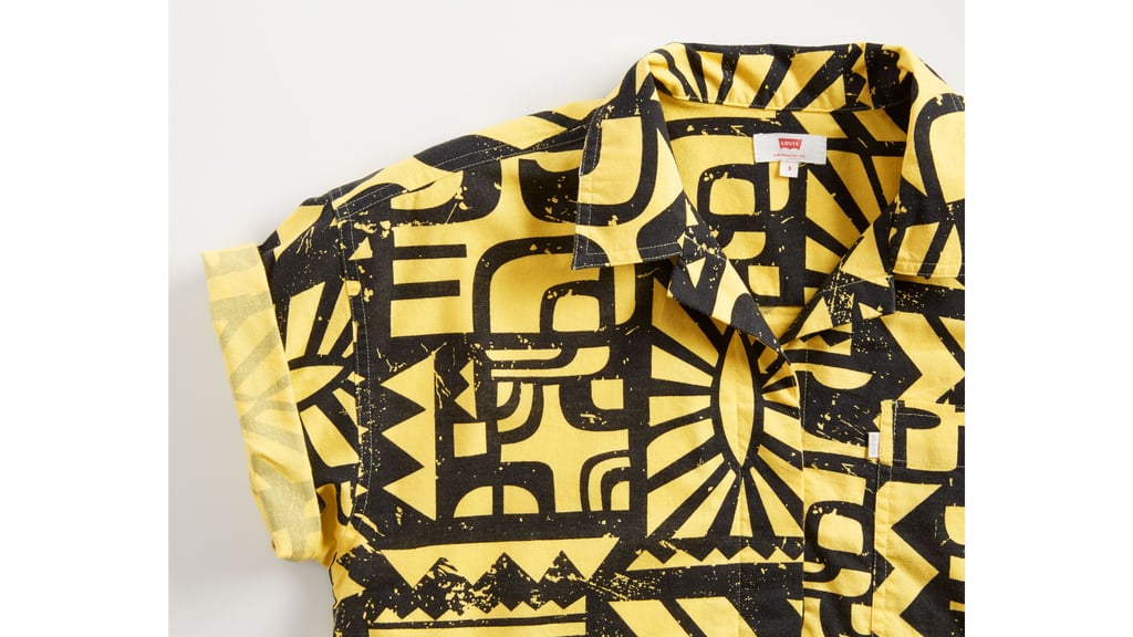 black and yellow aztec shirt