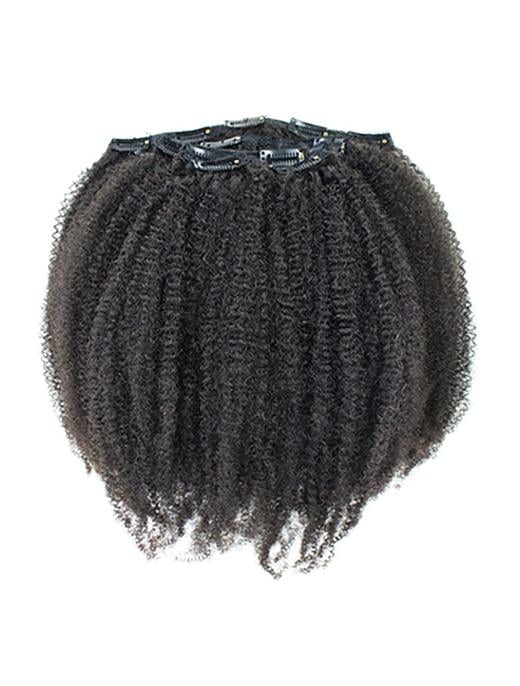 for Kinks Clip-Ins - 20 Kinky Clip in Hair Extensions - 100% Virgin Hair - Natural Hair Clip Ins - Heat Free Hair