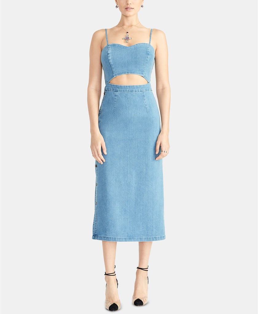 RACHEL Rachel Roy Cutout Denim Midi Dress | Dresses on Sale at Macy's ...