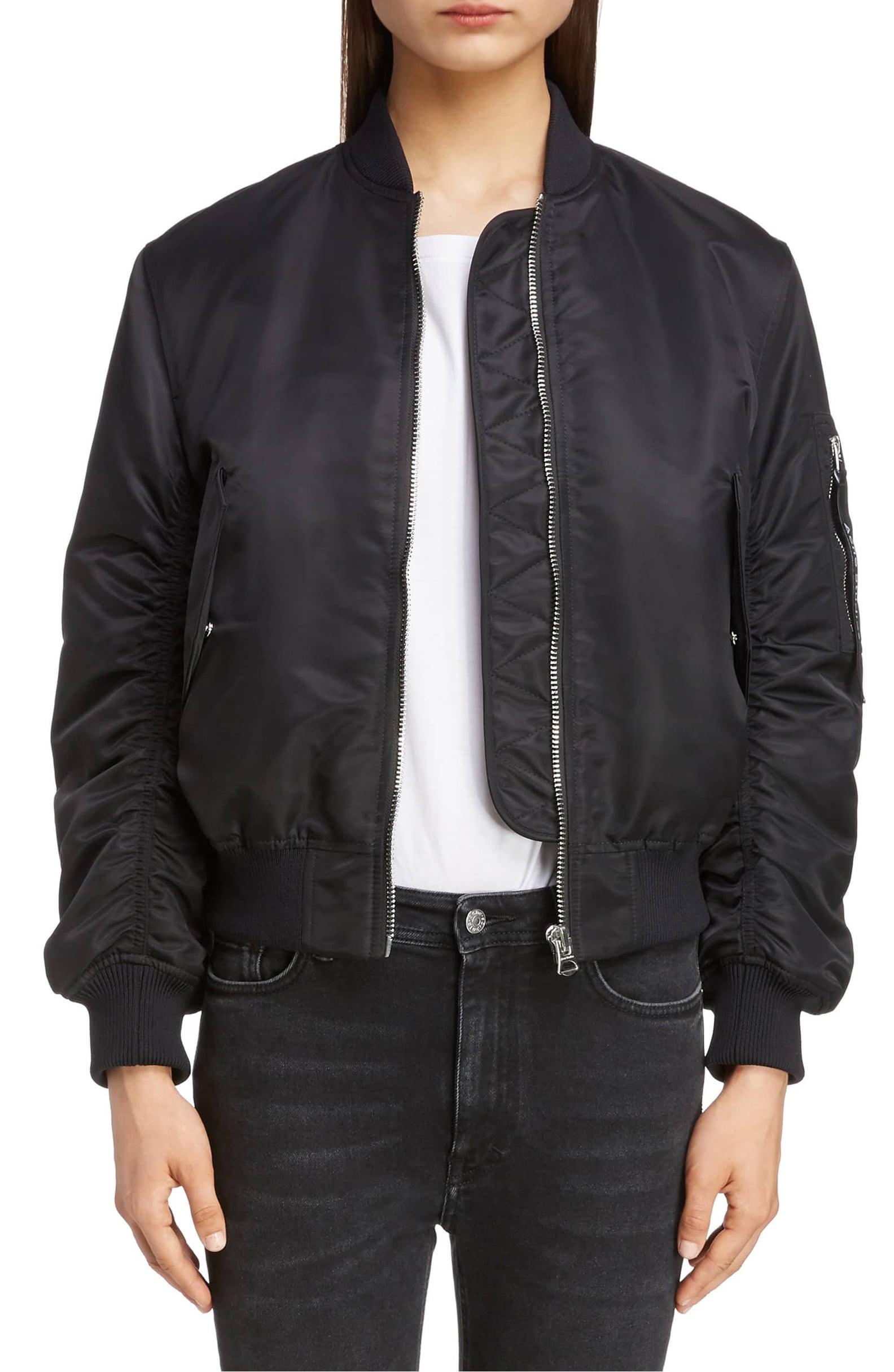 Barack Obama Rag & Bone Black Bomber Jacket | POPSUGAR Fashion