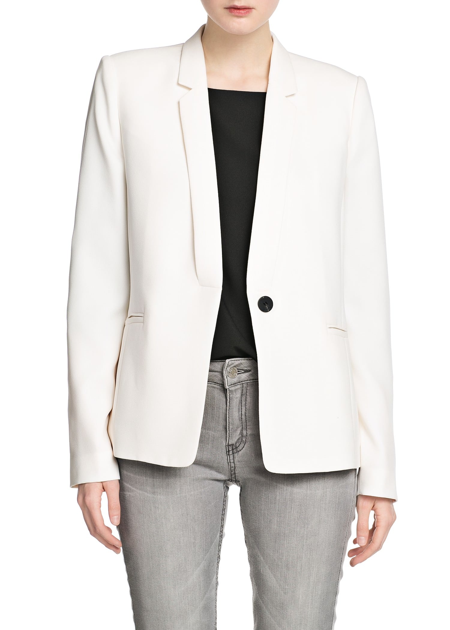 mango white blazer