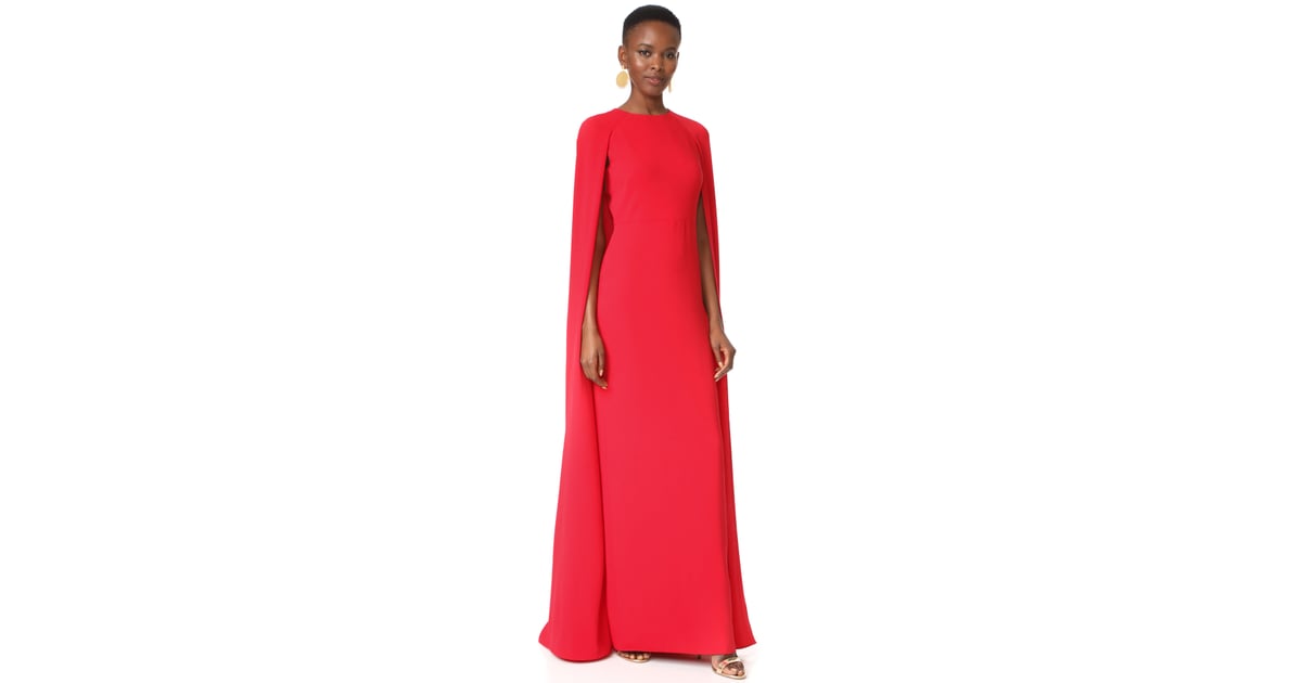 Marchesa Cape Gown | Sexy Red Dress | POPSUGAR Fashion Photo 7