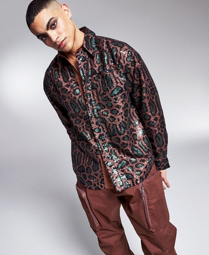 And Now This 5:31 by Jerome LaMaar Sequin Shirt