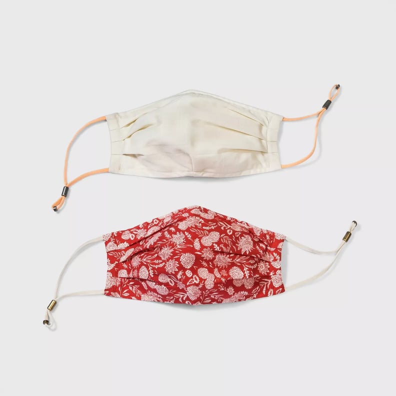 A Cotton Mask With a Pocket Filter: Universal Thread 2pk Fabric Face Mask