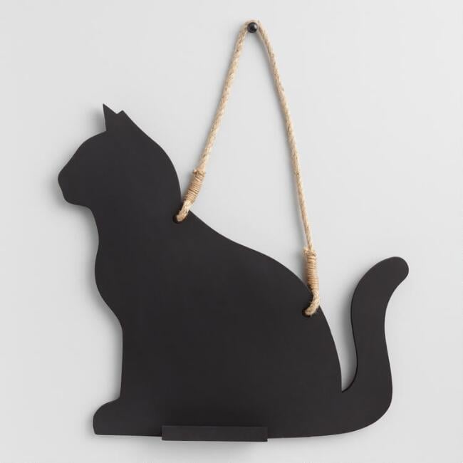Cat Shaped Chalkboard Cost Plus World Market Gifts For Him 2019