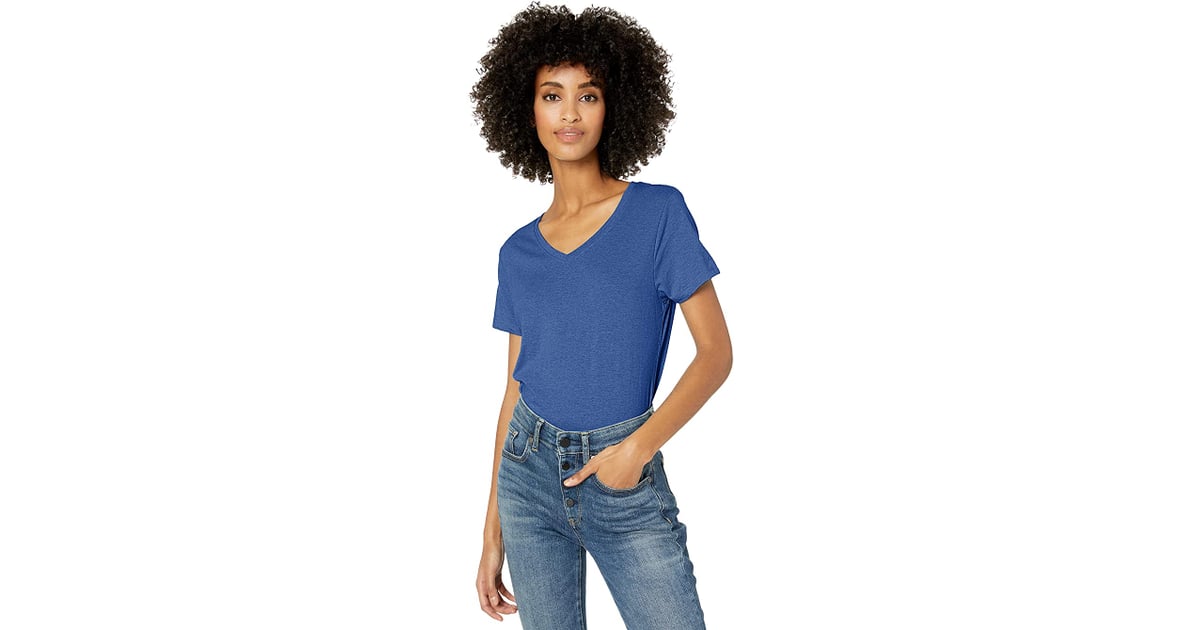 Hanes Women's X-Temp Short Sleeve V-Neck Tee with FreshIQ | 27 T-Shirts on  Amazon That Can Go With Absolutely Anything | POPSUGAR Fashion Photo 22