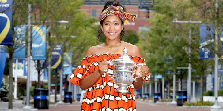 Naomi Osaka's 2020 US Open Head Wrap and Orange Dress ...