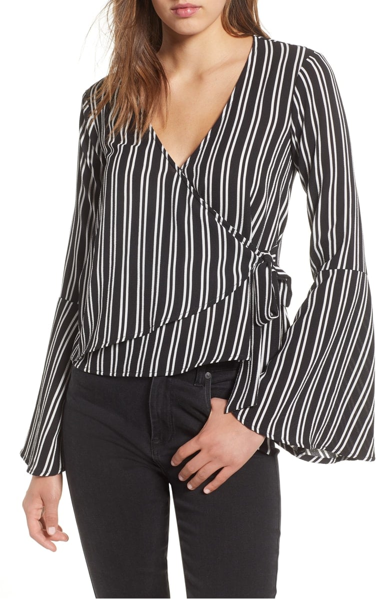 Chloe & Katie Bell Sleeve Wrap Top