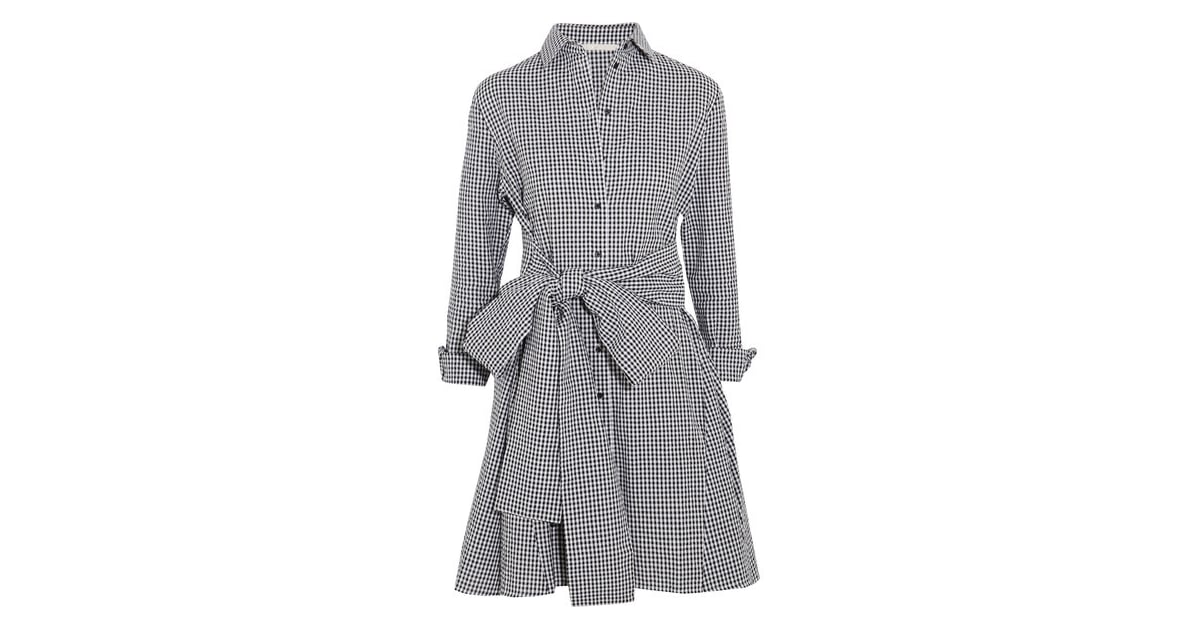 Bring attention to your waistline in this Maje Tie-Front Gingham ...