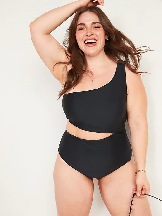 Old Navy One-Shoulder Side-Cutout Plus-Size One-Piece Swimsuit