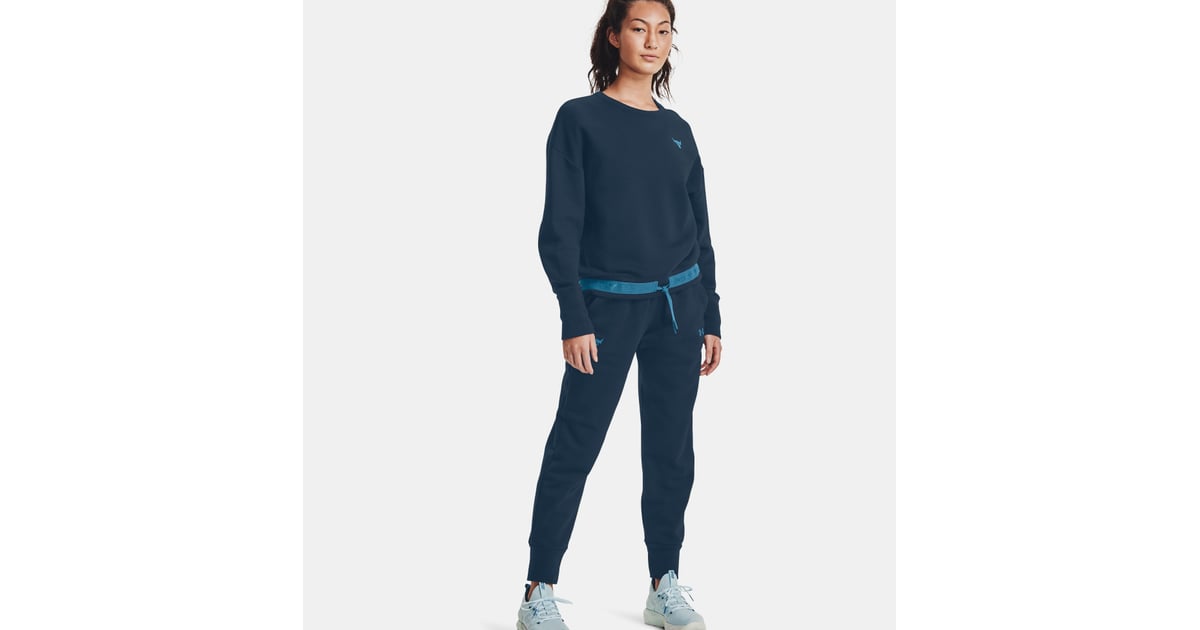 under armour women's project rock charged cotton fleece pants