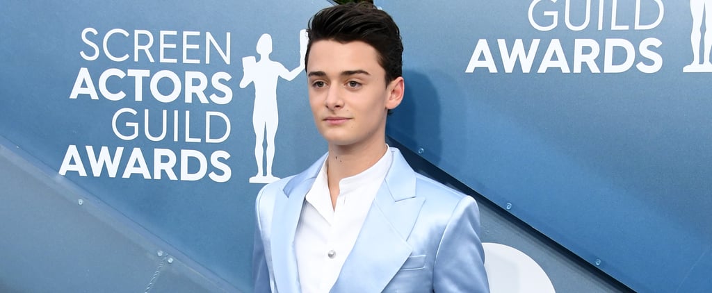 Noah Schnapp's Blue Balmain Suit at the SAG Awards