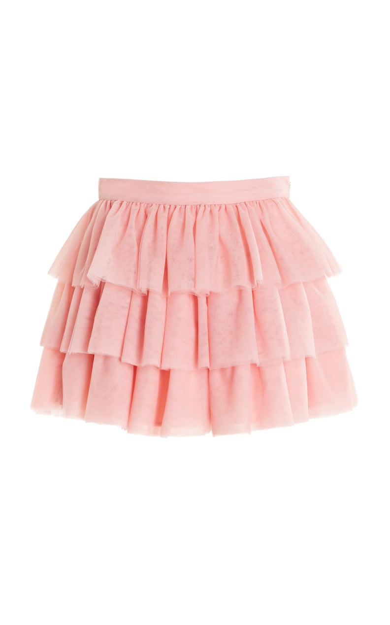 LoveShackFancy Mateo Ruffled Tulle Mini Skirt