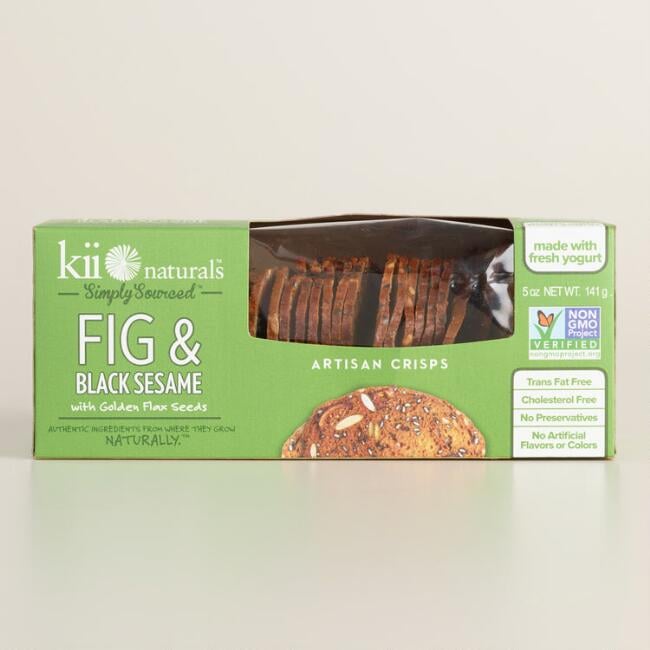 Kii Naturals Fig & Black Sesame Artisan Crisps ($5)