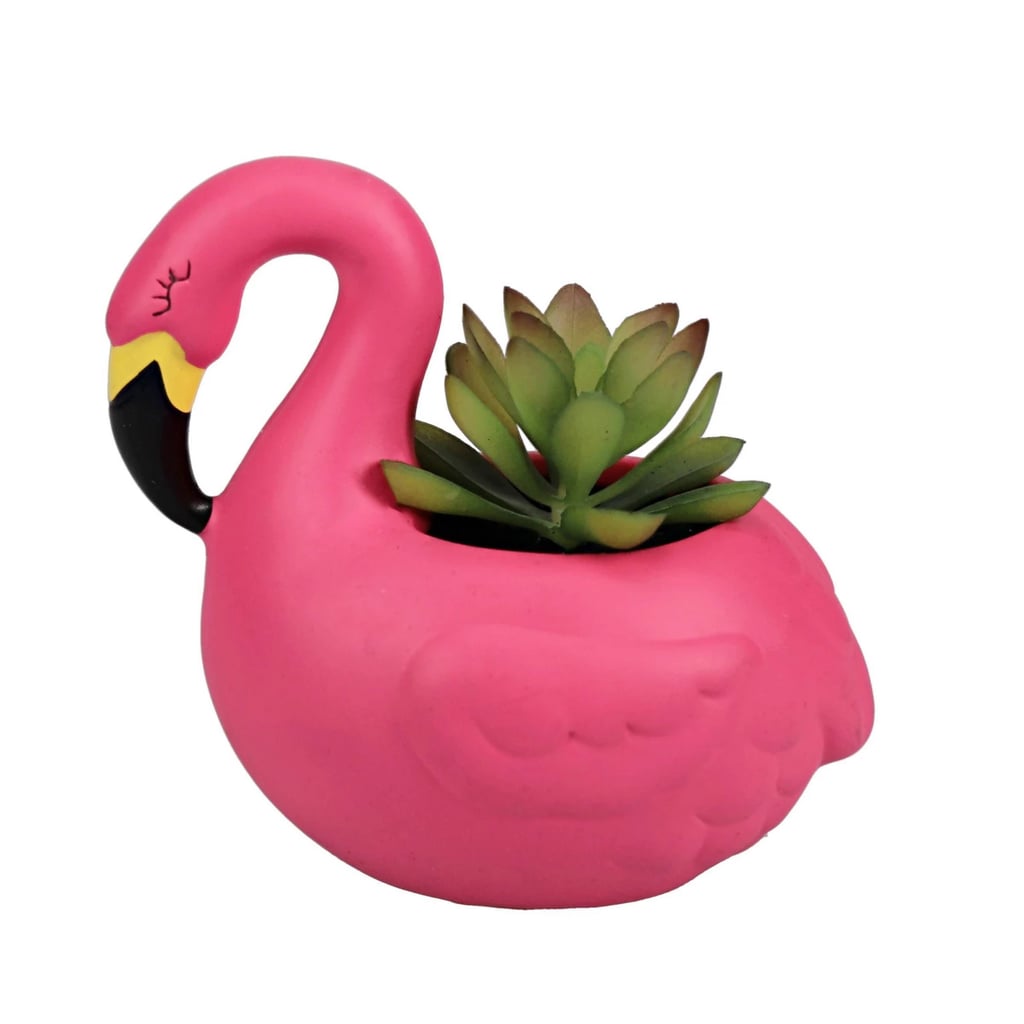 Faux Succulent Flamingo