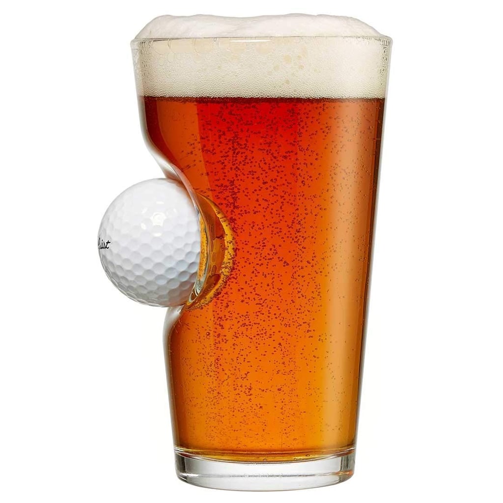 For the Golf Lover: BenShot Pint Glass with Real Golf Ball