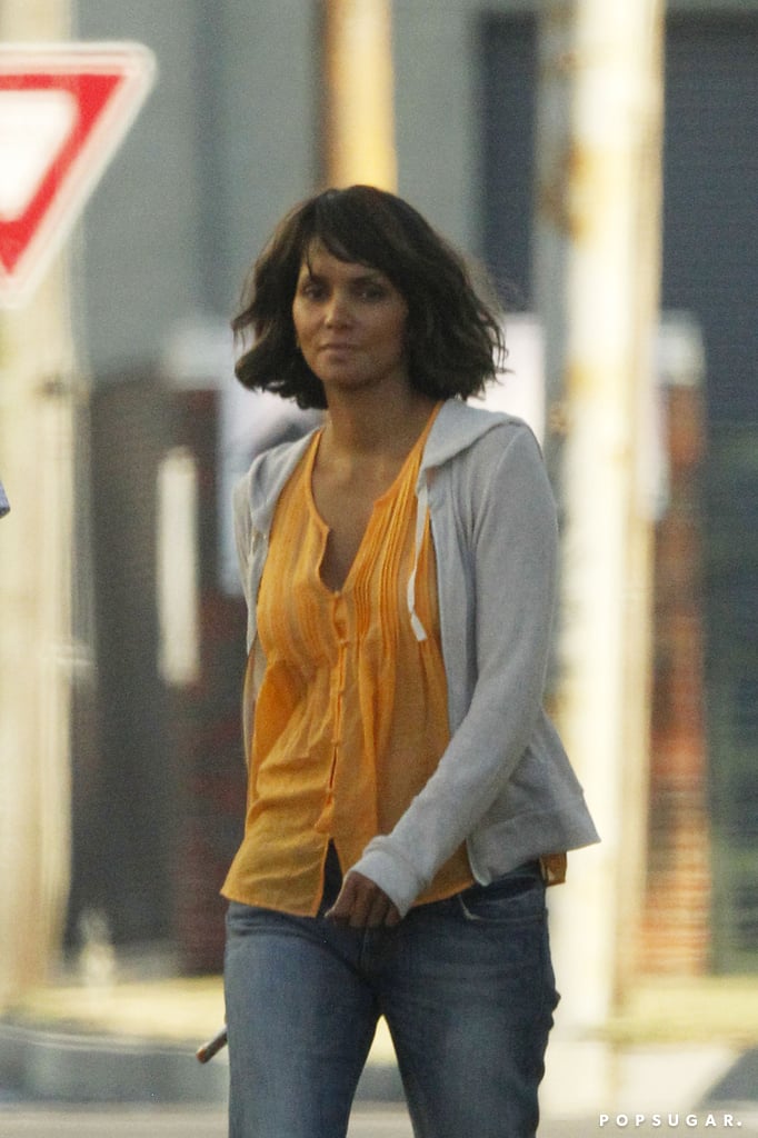 Halle Berry filmed scenes on the set of her upcoming movie, Kidnap in New Orleans on Friday.
