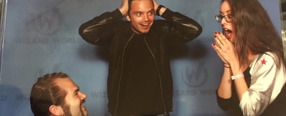 Couple Gets Engaged in Front of Sebastian Stan