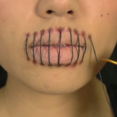 Stitched Mouth Makeup Tutorial | Video